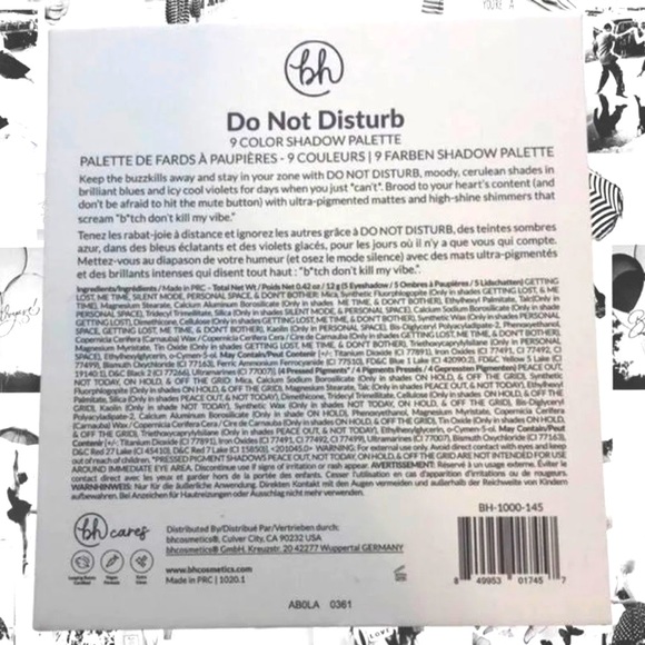 BH Cosmetics DO NOT DISTURB - 9 Eyeshadow Color Palette - Picture 9 of 12